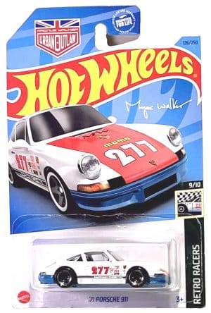 Porsche 911 1971 vit/röd - Hot Wheels 1:64