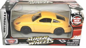 Porsche 911 Carrera gul - skala 1:43