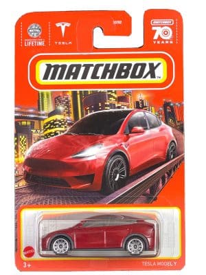 Tesla Model Y röd - Matchbox 1:64