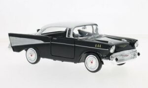 Chevrolet Bel Air 1957 - svart/vit - Skala 1:24