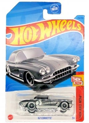 Chevrolet Corvette 1962 grå/svart - Hot Wheels 1:64