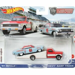 Chevrolet Impala 1961 & Chevy Ramp truck - Hot Wheels 1:64