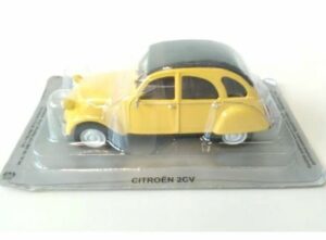 Citroen 2CV super, gul - skala 1:43