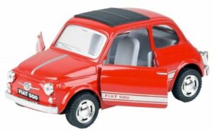 Fiat 500 röd - skala 1:24
