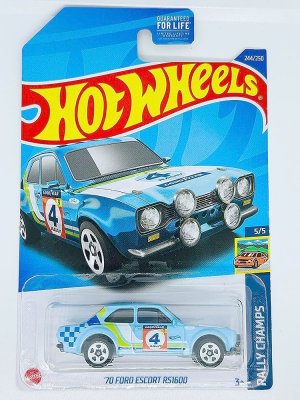 Ford Escort RS1600 1970 cyan - Hot Wheels 1:64
