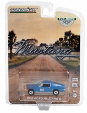 Ford Mustang GT 1968 fastback, blå - Greenlight 1:64