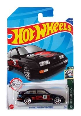 Ford Sierra Cosworth 1987 svart - Hot Wheels 1:64