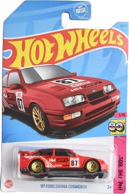 Ford Sierra Cosworth 1987 röd - Hot Wheels 1:64