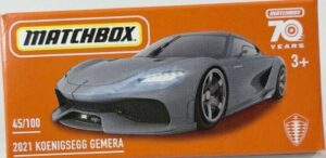 Koenigsegg Gemera grå - Matchbox 1:64 (box)