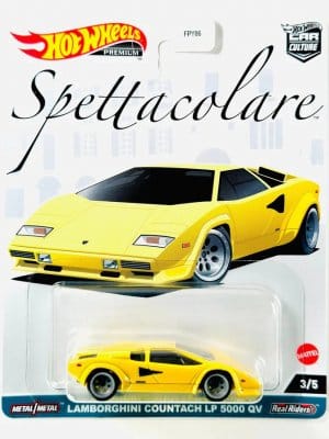 Lamborghini Countach LP 5000 QV gul- Hot Wheels 1:64