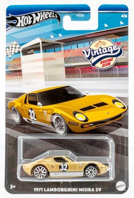 Lamborghini Miura SV 1971 Vintage Racing - Hot Wheels 1:64
