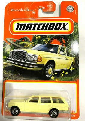 Mercedes Benz S123 Wagon gul - Matchbox 1:64