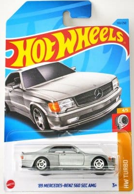 Mercedes Benz 560 SEC AMG 1989 silver - Hot Wheels 1:64