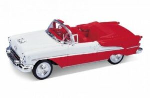 Oldsmobile Super 88 Convertible 1955 röd/vit - skala 1:24