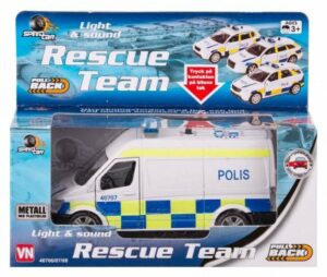 Polisbil / Van med ljud & ljus 12cm