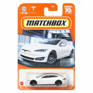 Tesla Model S vit - Matchbox 1:64