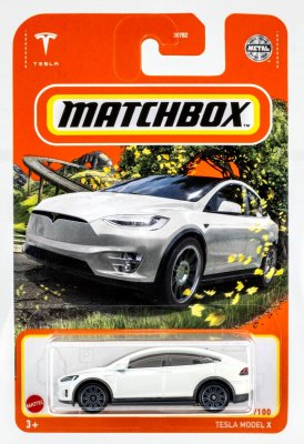 Tesla Model X vit - Matchbox 1:64