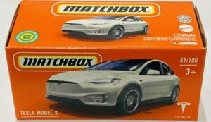 Tesla Model X vit - Matchbox 1:64 (box)