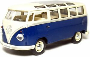 VW Buss T1 1950-67 blå/vit - skala 1:24