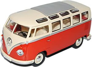 VW Buss T1 1950-67 röd/vit - skala 1:24