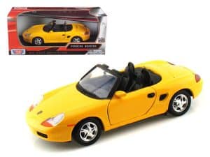 Porsche Boxter 2010 , gul - skala 1:24