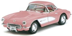 Chevrolet Corvette 1957 rosa - skala 1:34