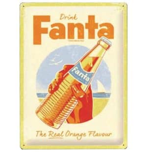 Fanta - metall skylt 30 x 40 cm
