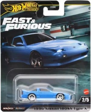 Nissan 180SX Type X 1996 blå F&F - Hot Wheels 1:64