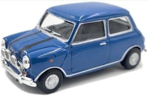 Mini Cooper blå- skala 1:43